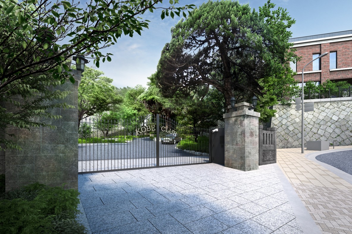 正⾯ゲートは既存を活かし歴史を紡ぐ景観を採⽤