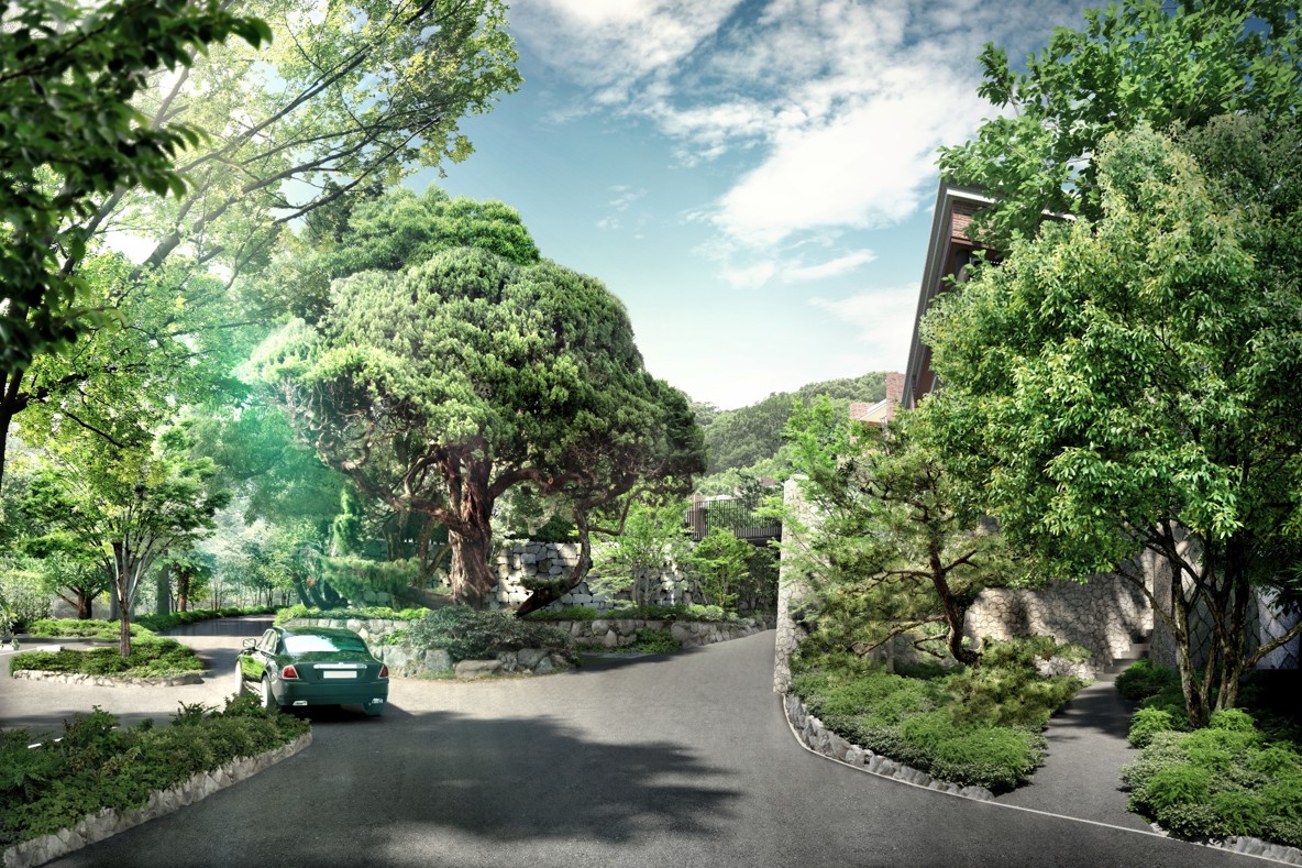 約70％程度、既存の樹⽊をそのままに